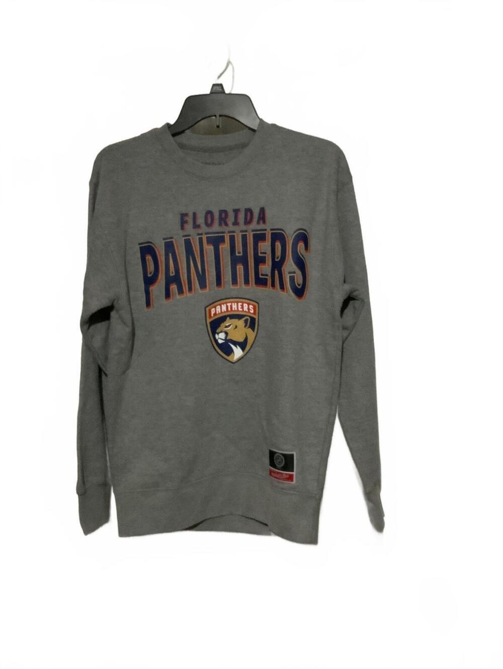 Mitchell & Ness Florida Panthers Gray Crewneck Sweatshirt Size XXL